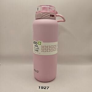 ELLO POP & FILL 32oz STAINLESS STEEL PINK WATER BOTTLE QUICK FILL TECHNOLOGY